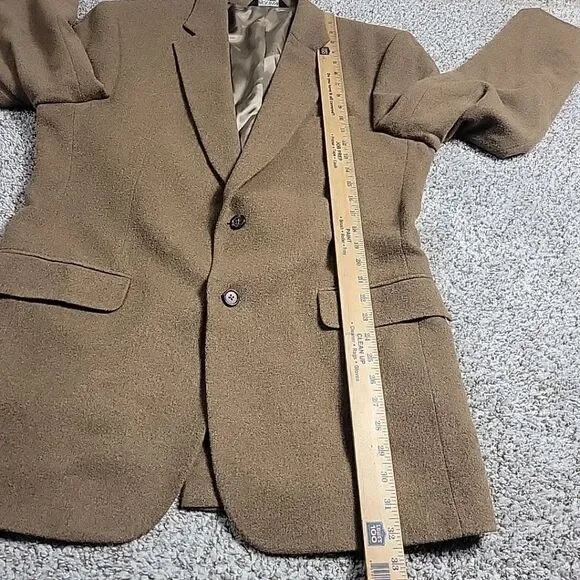 Jos. A. Bank Camel Hair Blazer Mens 41LG Brown Lined Button Jacket Sport Coat. - Picture 7 of 8
